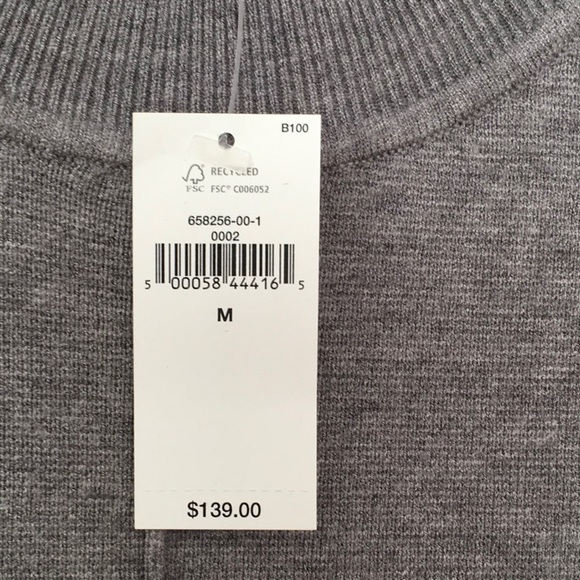 Banana Republic Center Seam Gray Knit Sweater Dress Long Sleeve Medium New $139 - Picture 6 of 10